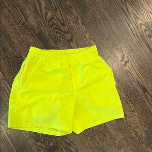 lululemon athletica Neon Yellow Athletic Shorts